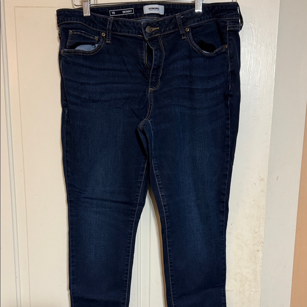 Sonoma Women's Deep Indigo Skinny Jeans